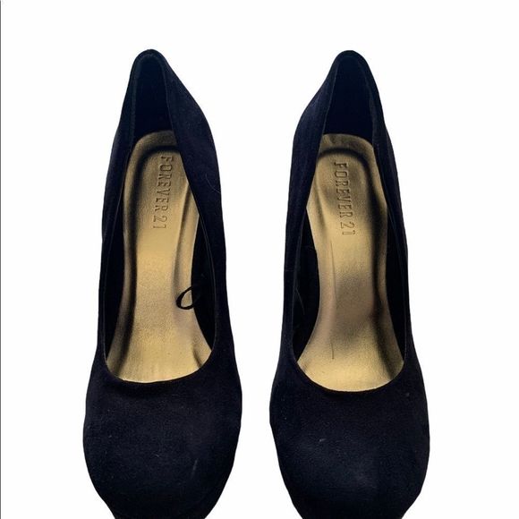 Forever 21 black platform wedges - Picture 2 of 6